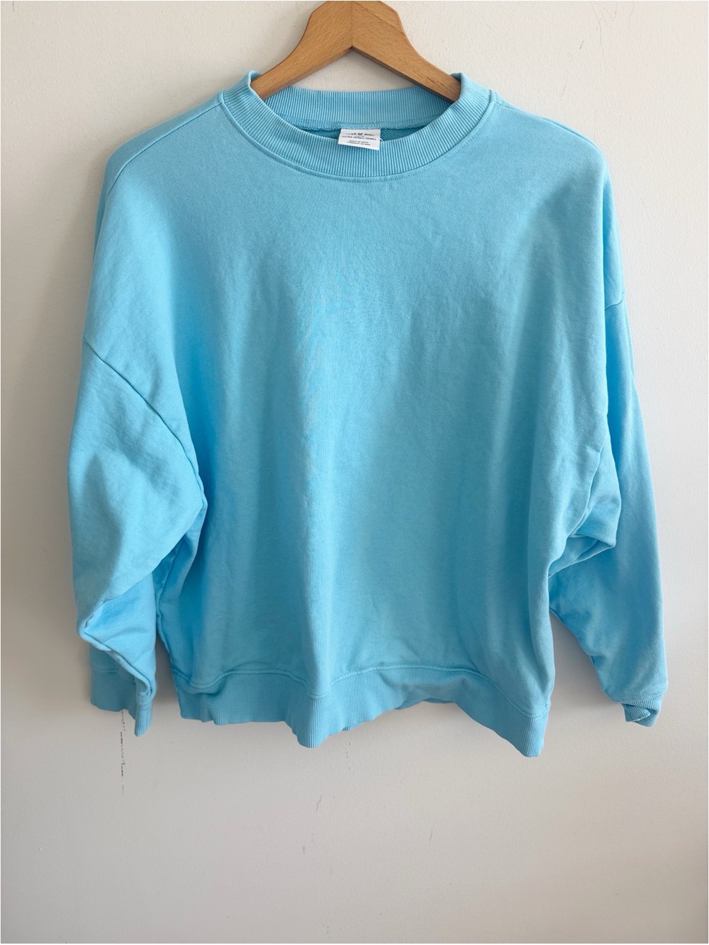 Year of ours light blue oversized crewneck sweatshirt size XS/S - Picture 2 of 5